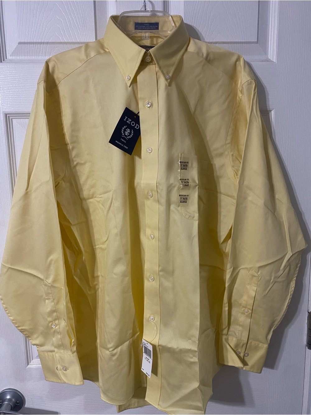 Izod Yellow Button-Down Dress Shirt